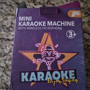 Mini Karaoke Machine with Wireless Microphone - Purple